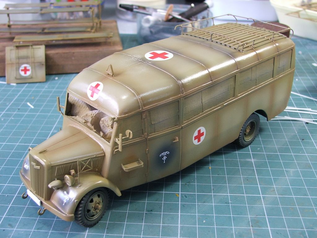 Opel Blitz Ambulance Bus (3.6S Omnibus) - Germany - wargame3d - 28mm Scale