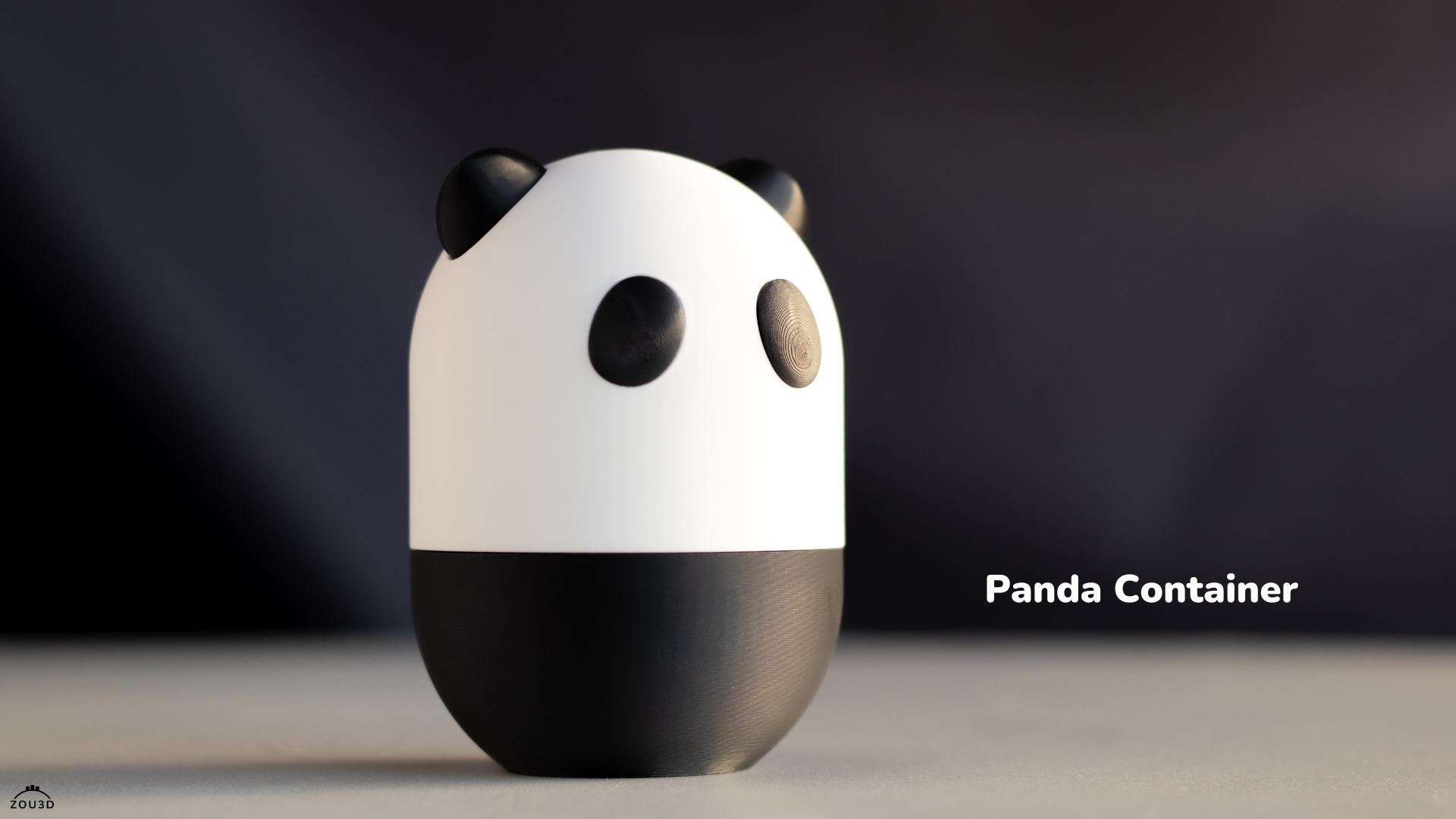 Panda Container - Articulated - Keychain - Desk Ornament - ZOU3D