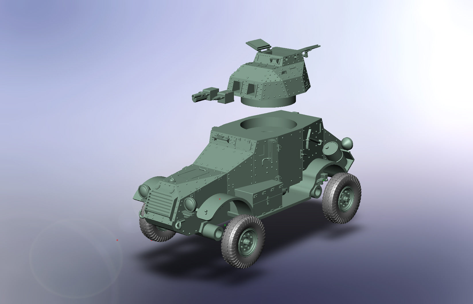 Panhard 165 - French Army - wargame3d- 28mm Scale