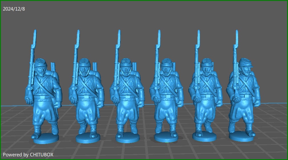 28mm Papal States Zuaves 1848-70 - 6 Minis - MC Minis