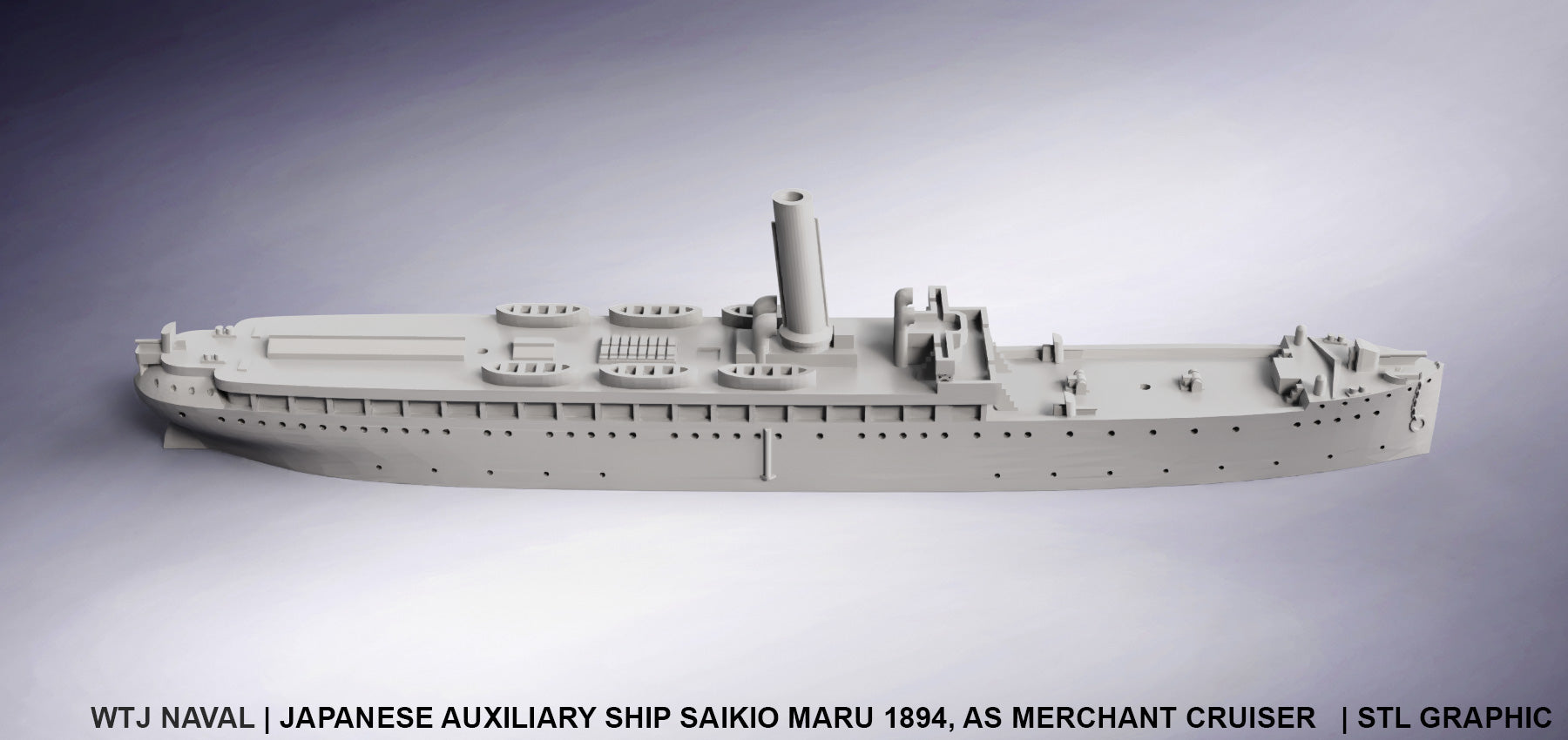 Saikio Maru 1894 - Wargaming - Axis and Allies - Naval Miniature - Tabletop Games - Warships - War Time Journal