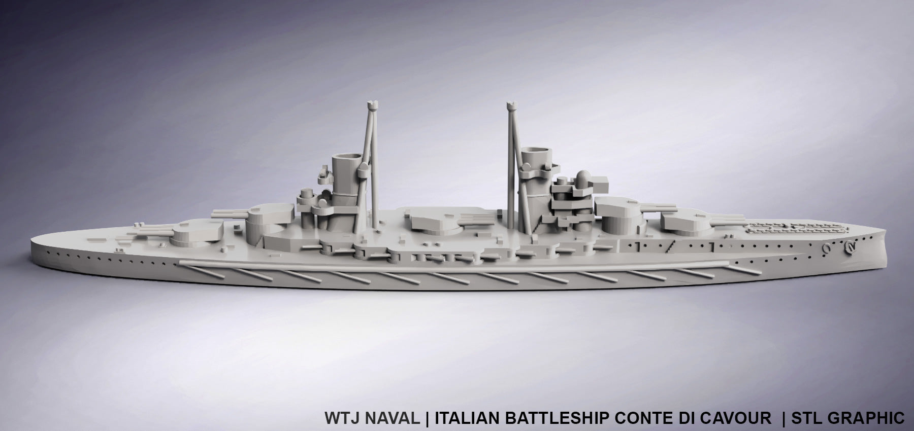 Conte di Cavour - Italian Navy - Pre Dreadnought Era - Wargaming - Axis and Allies - Naval Miniature - Warships
