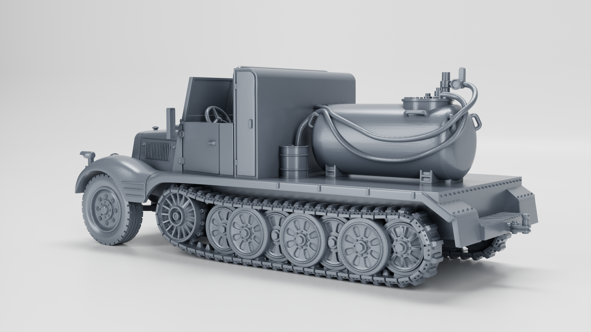 Sd.Kfz.11-2 + Sd.Kfz.11-3 - German Army - 28mm Scale - wargame3d