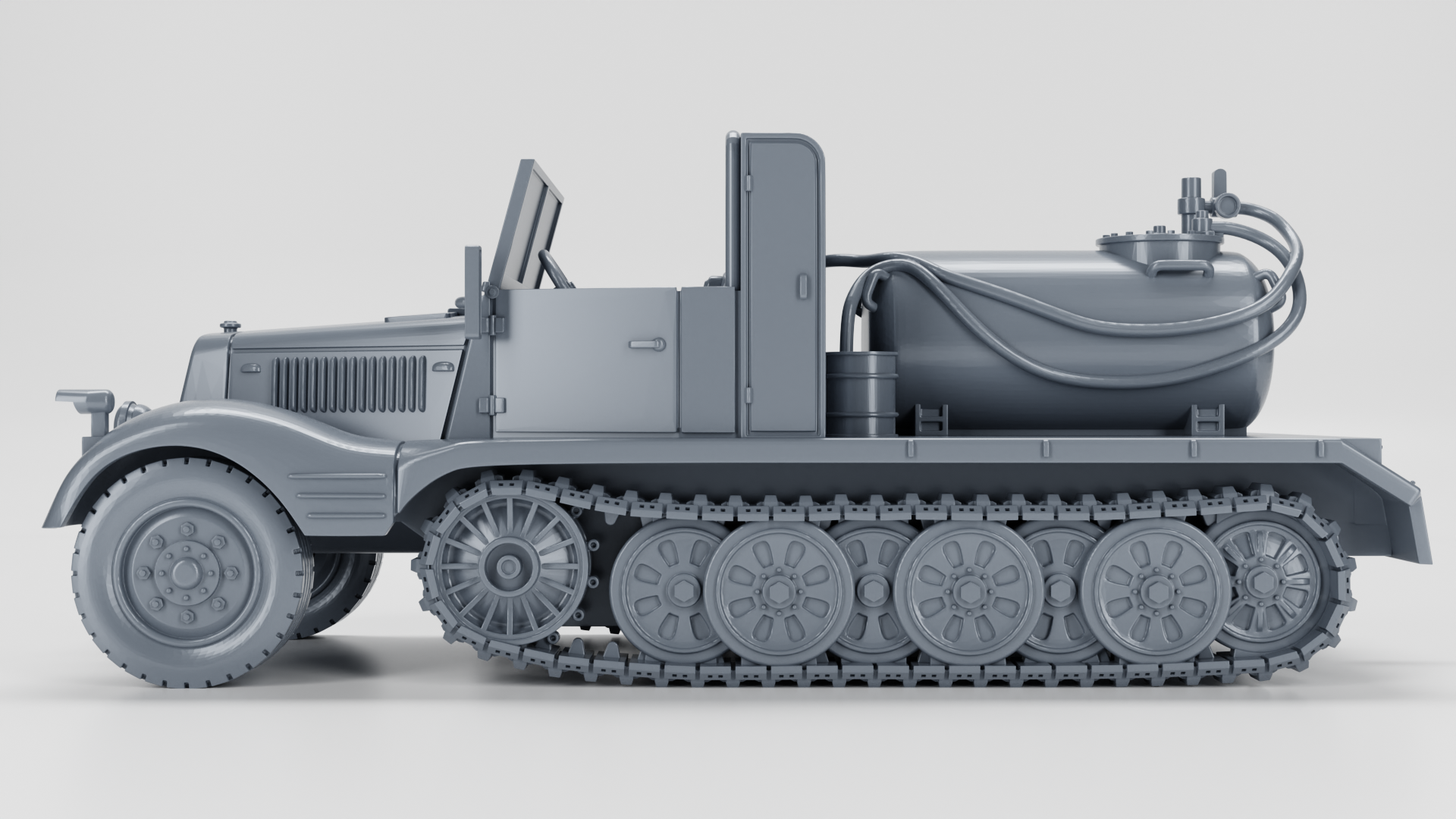 Sd.Kfz.11-2 + Sd.Kfz.11-3 - German Army - 28mm Scale - wargame3d