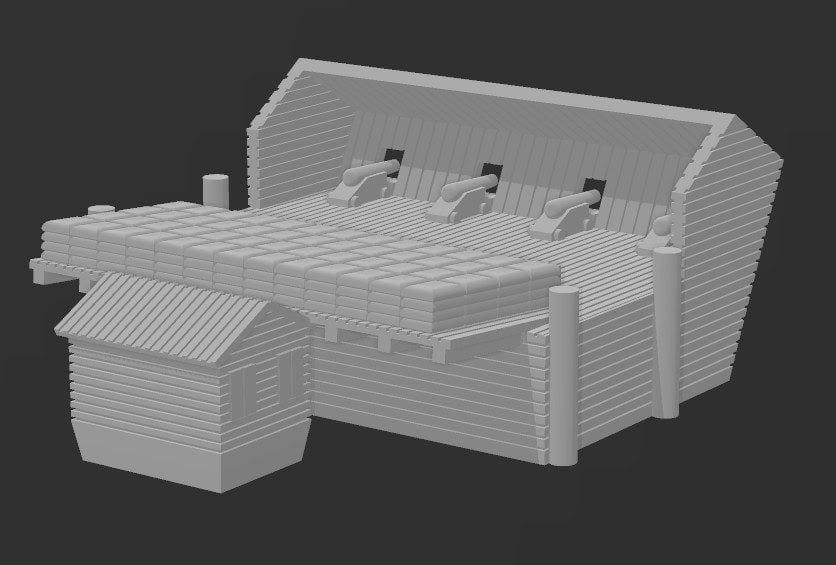 Charleston Floating Battery - Confederate - 1/600 Scale - Ships - Sailboats - Age of Sail