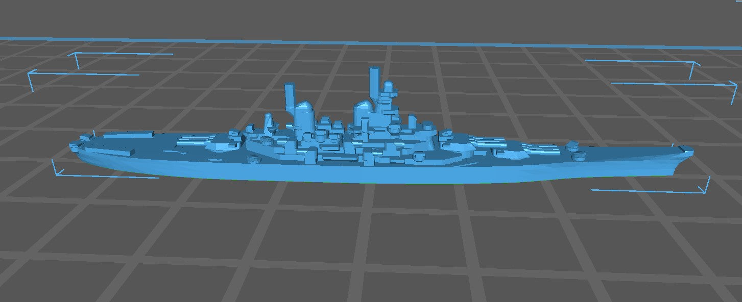 Battleship - Iowa Class - Board Game Scale - 66 mm Length - US Navy - Axis and Allies