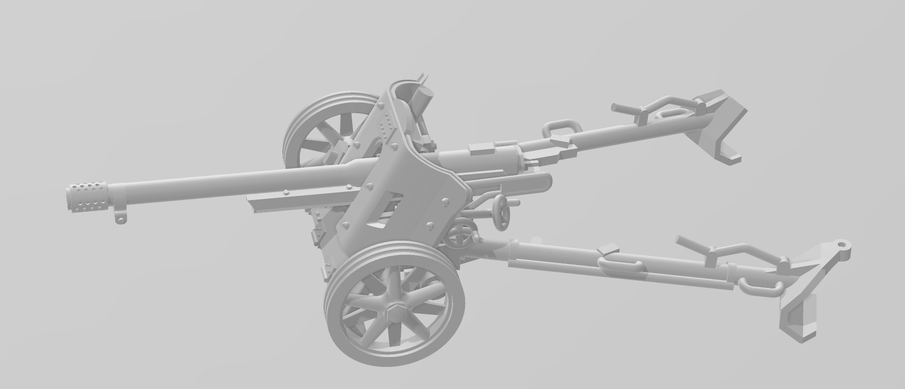 Cannone 75-39 medium anti-tank gun - Italian Army - 28mm Scale - wargame3d