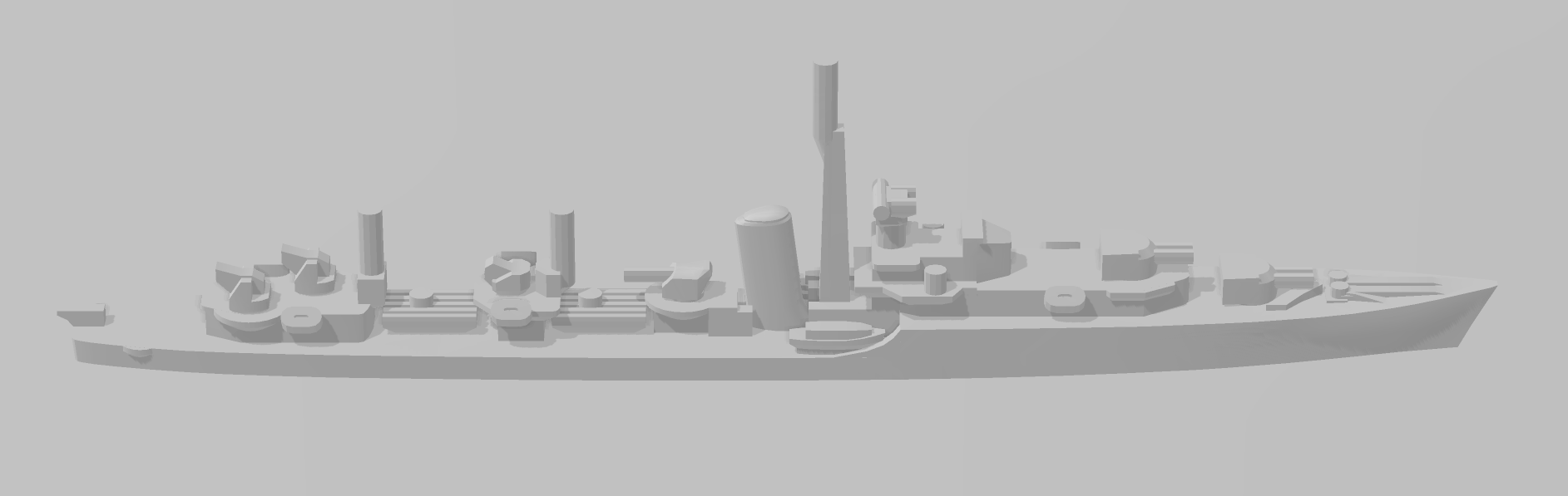 Destroyer - Battle Class - Royal Navy - Axis and Allies - Naval Miniature