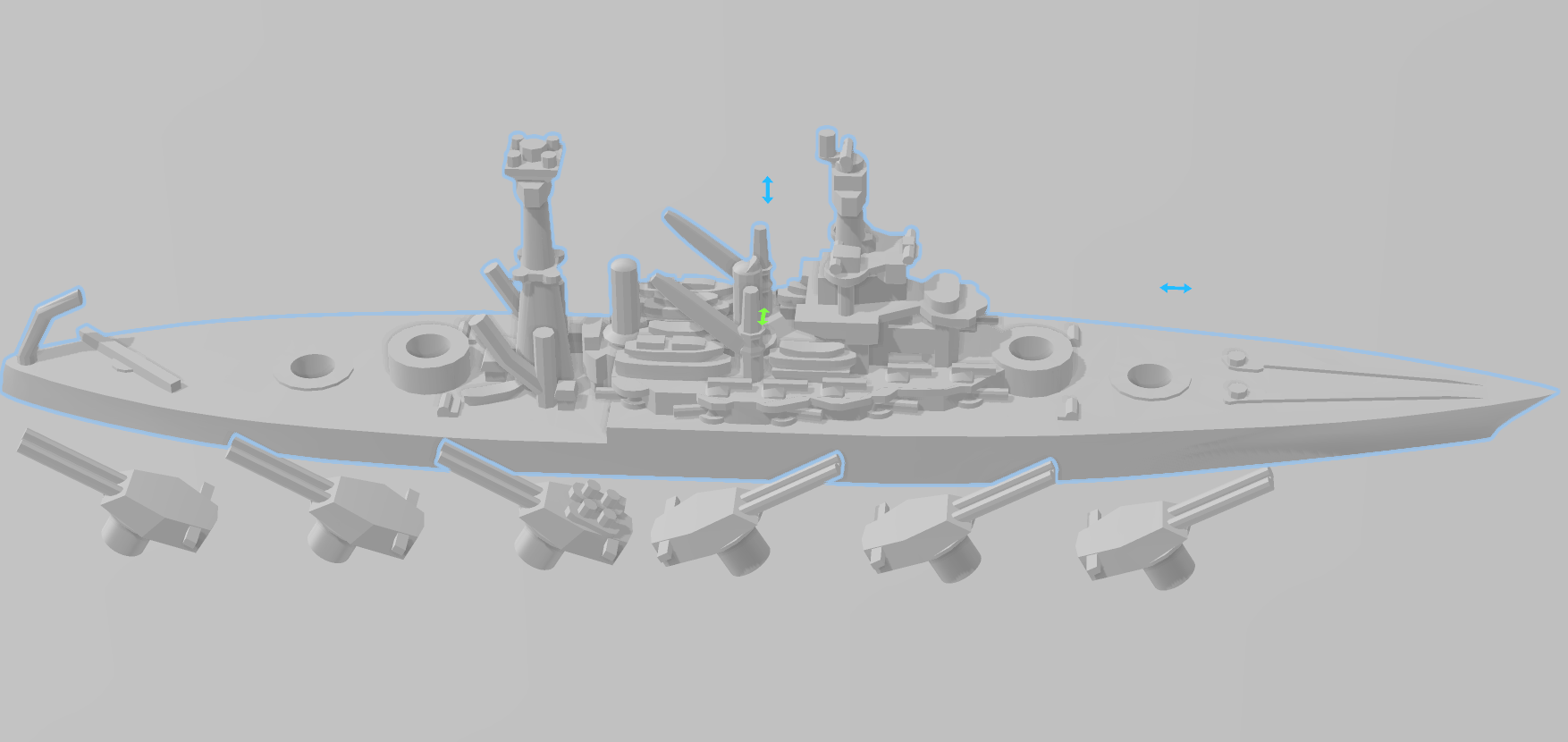 Colorado - US Navy - Rotating Turret - Wargaming - Naval Miniature