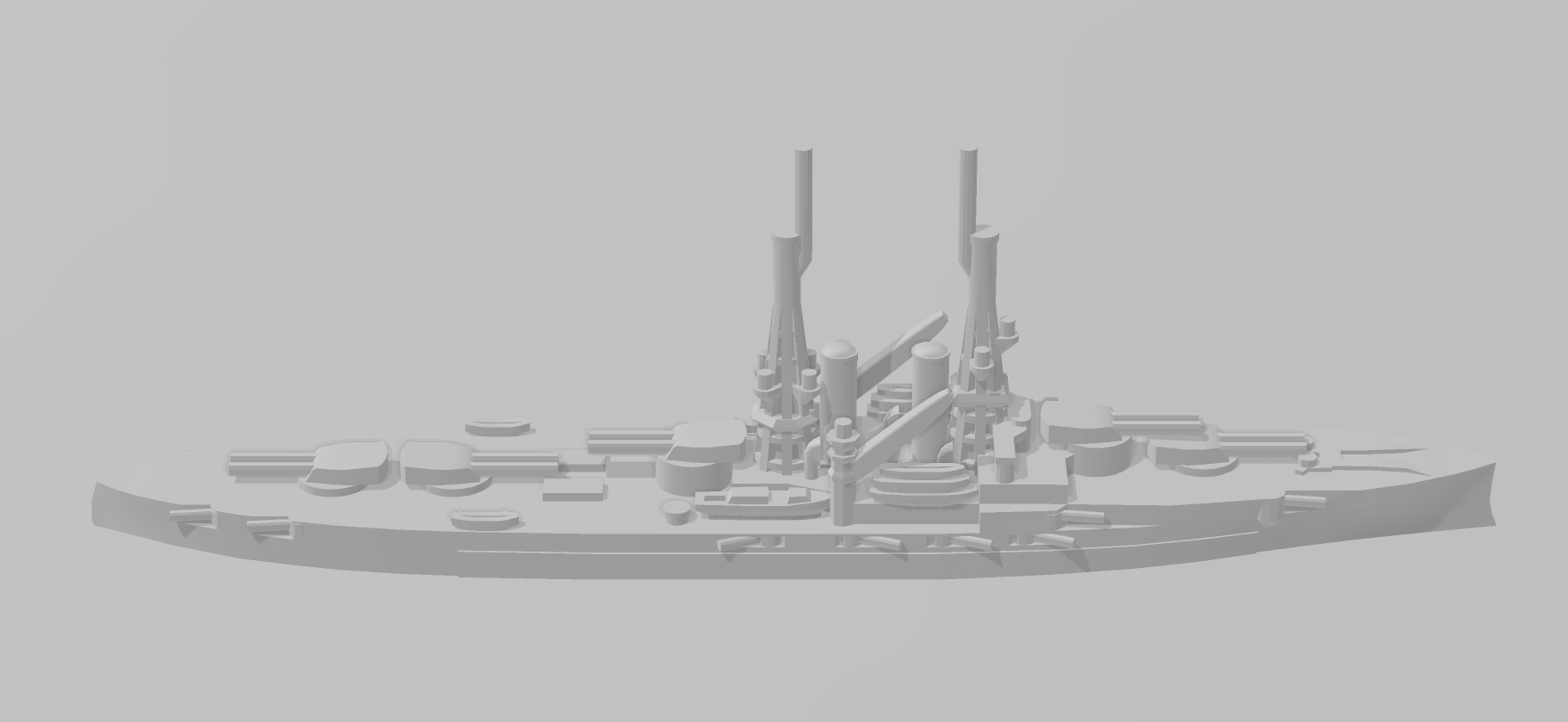 Battleship - Florida - 1911 Variant - US Navy - Wargaming - Axis and Allies - Naval Miniature - Warships