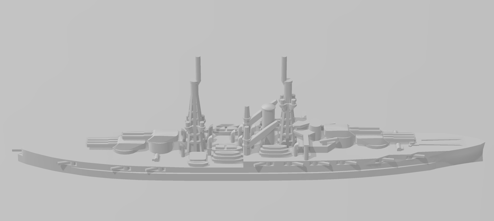 Battleship - Nevada - 1916 Variant - US Navy - Wargaming - Axis and Allies - Naval Miniature - Warships
