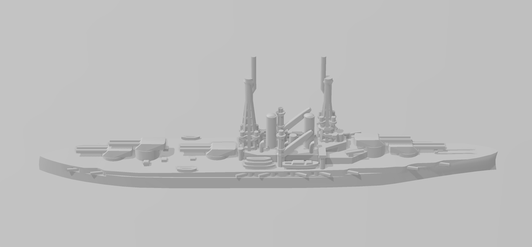 Battleship - New York - 1914 Variant - US Navy - Wargaming - Axis and Allies - Naval Miniature - Warships