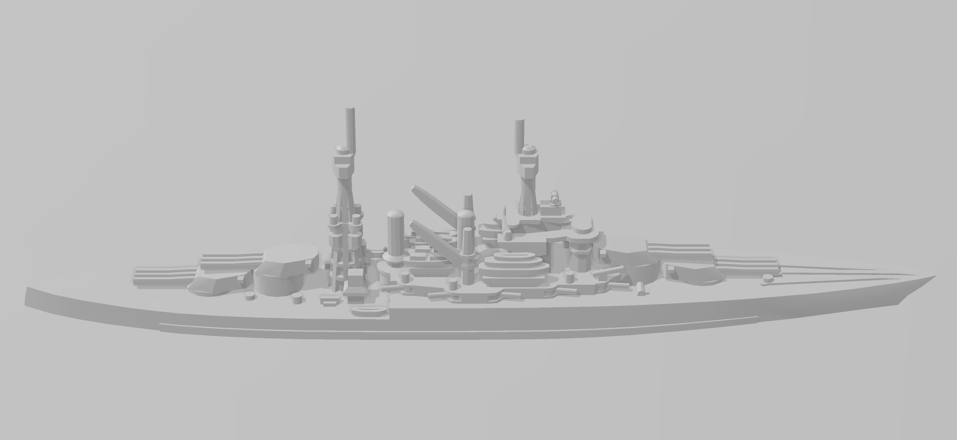 Battleship - Tennessee - 1922 Variant - US Navy - Wargaming - Axis and Allies - Naval Miniature - Warships