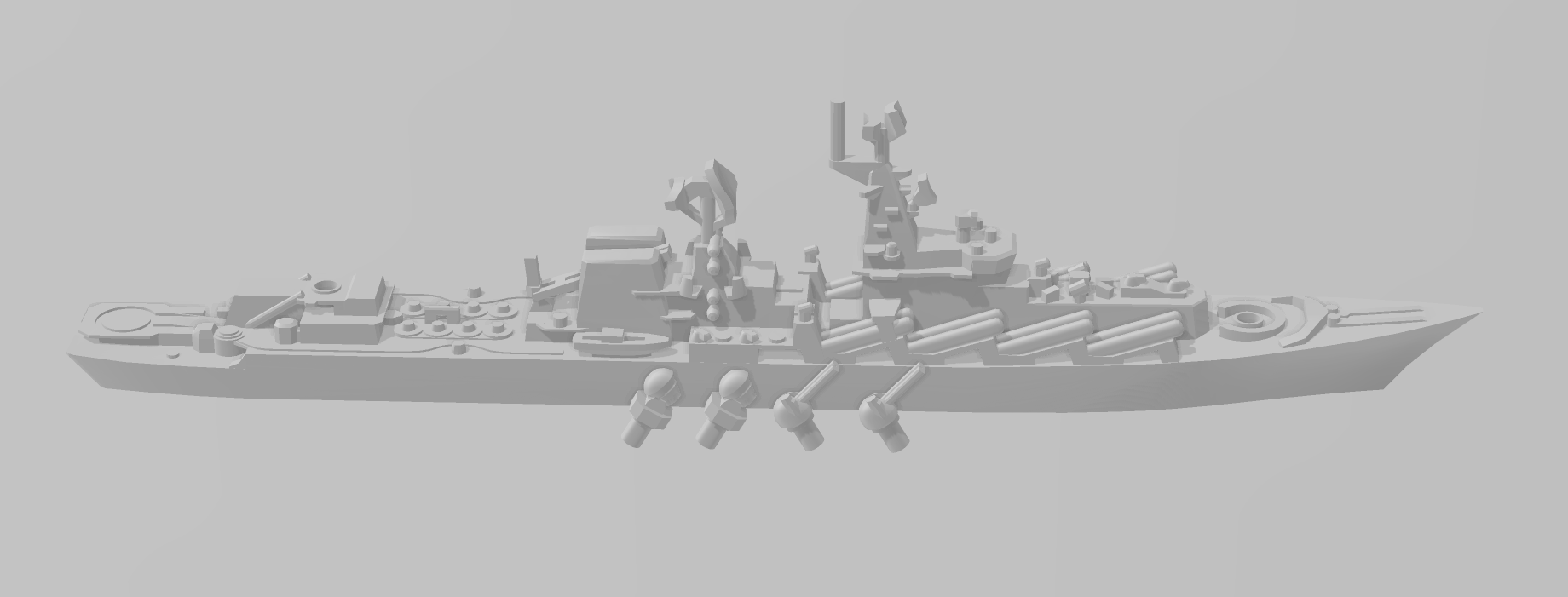 Slava - Soviet Navy - Rotating Turret - Wargaming - Naval Miniature