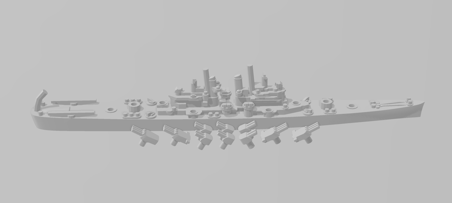 Cleveland - US Navy - Rotating Turret - Wargaming - Naval Miniature