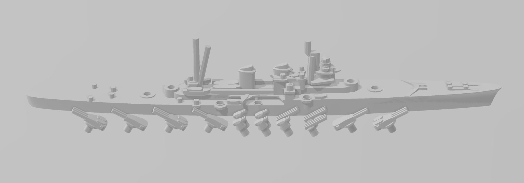 Abruzzi - Italian Navy - Rotating Turret - Wargaming - Naval Miniature