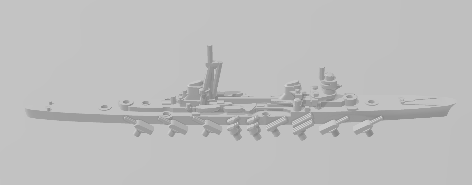 Duca d'Aosta - Italian Navy - Rotating Turret - Wargaming - Naval Miniature