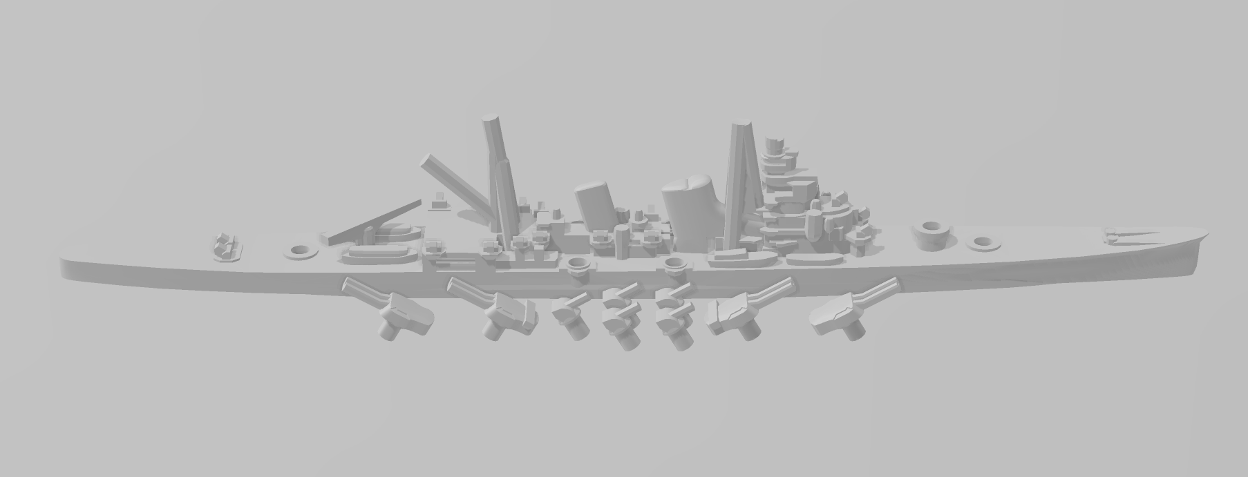 Aoba - IJN - Japanese Navy - Rotating Turret - Wargaming - Naval Miniature