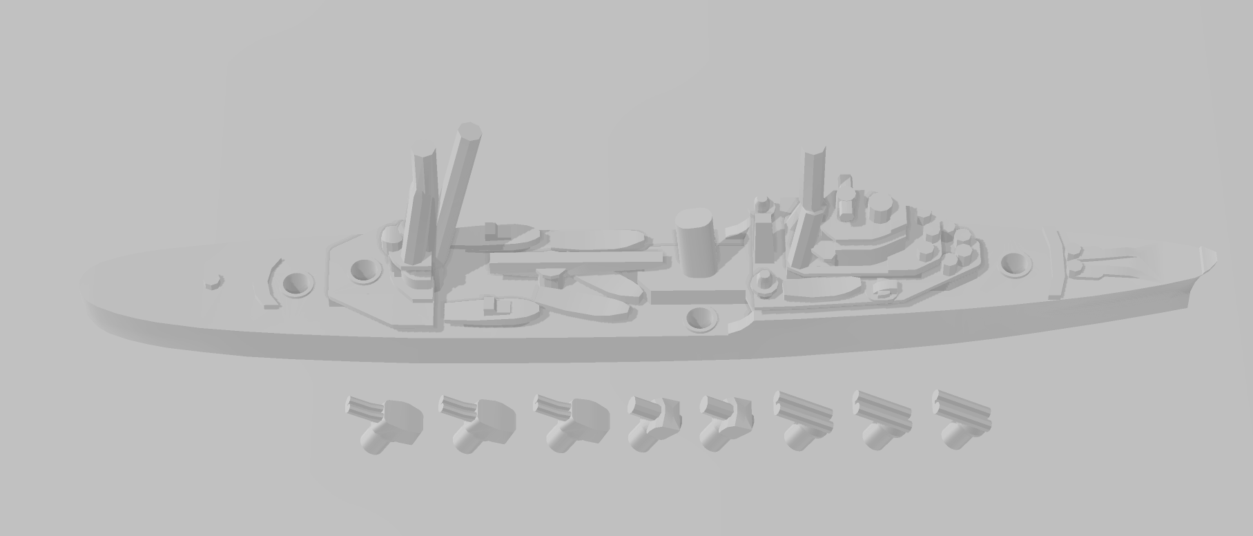 Katori - IJN - Japanese Navy - Rotating Turret - Wargaming - Naval Miniature