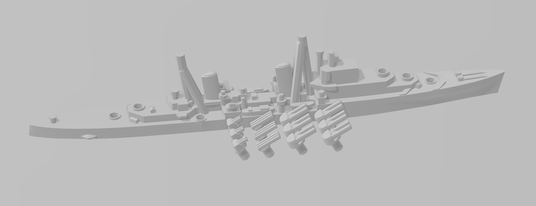 Dido - UK Royal Navy - Rotating Turret - Wargaming - Naval Miniature