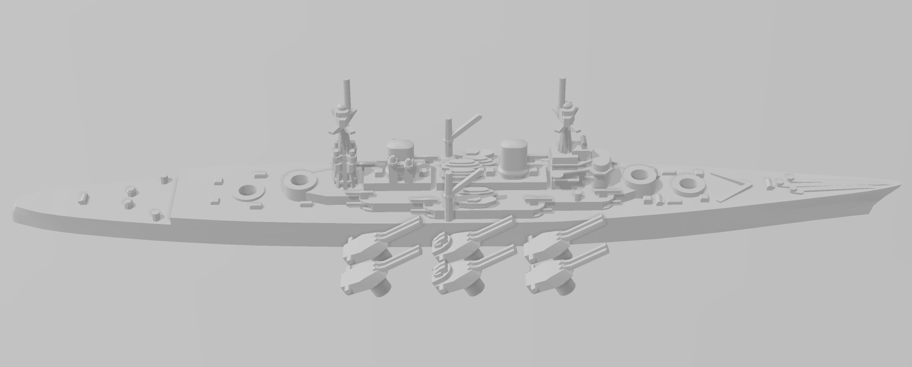Lexington - 1920 Variant - USN - Rotating Turret - Wargaming - Naval Miniature