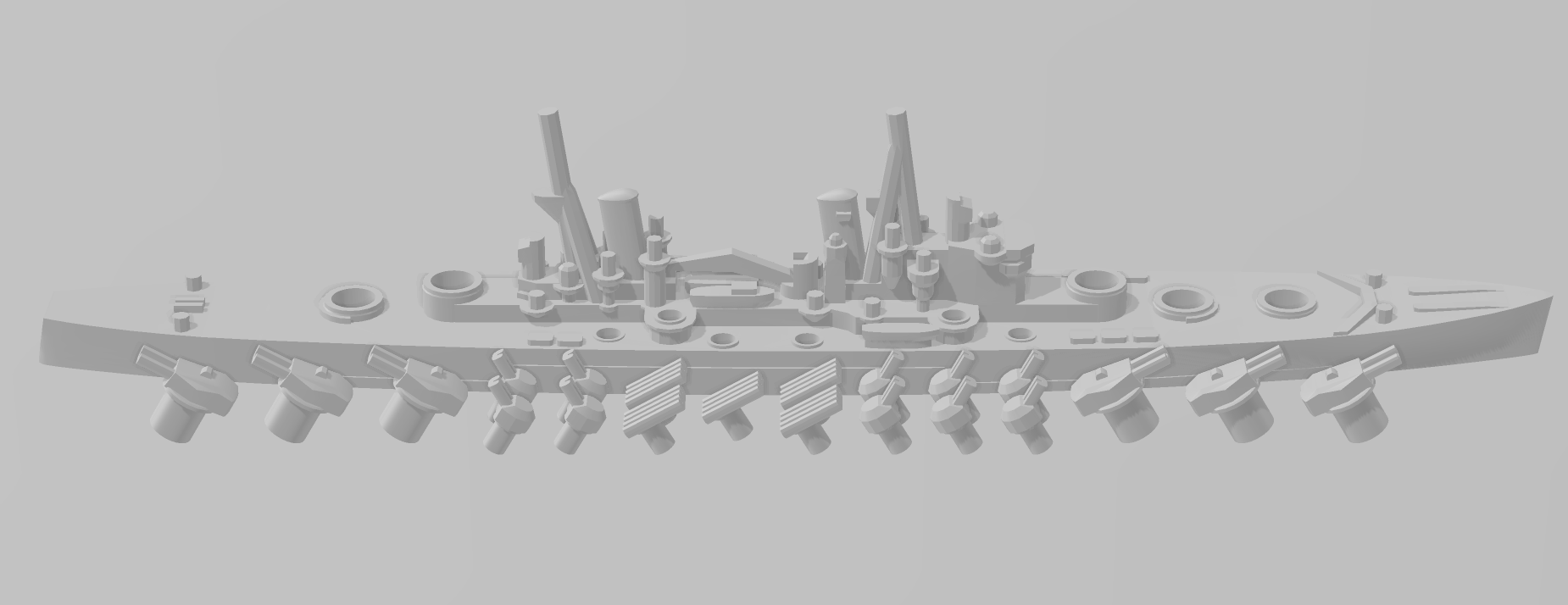 Minotaur - UK Royal Navy - Rotating Turret - Wargaming - Naval Miniature