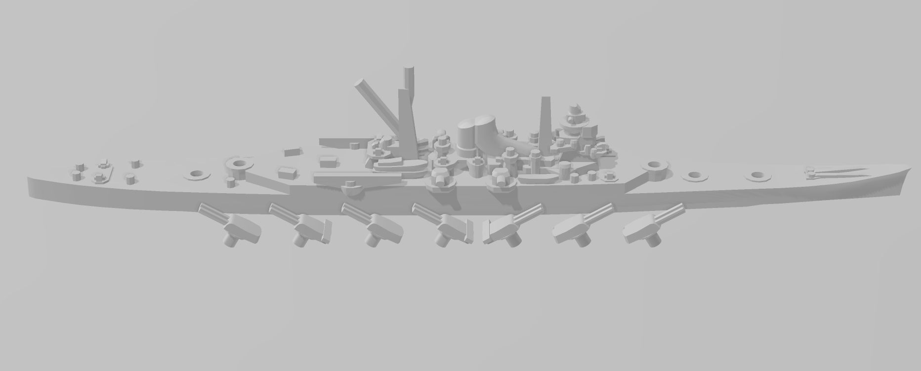 Mogami - 1939 Variant - IJN - Rotating Turret - Wargaming - Naval Miniature