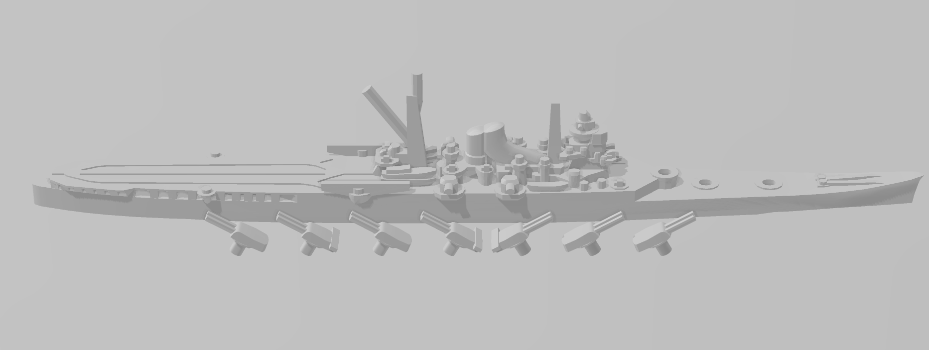 Mogami - 1942 Variant - IJN - Rotating Turret - Wargaming - Naval Miniature