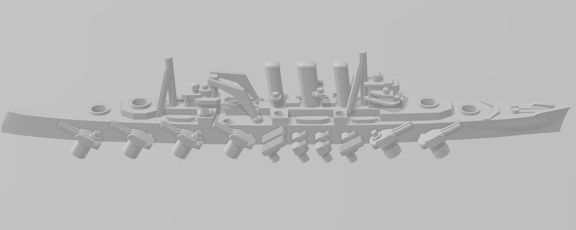 Norfolk - UK Royal Navy - Rotating Turret - Wargaming - Naval Miniature