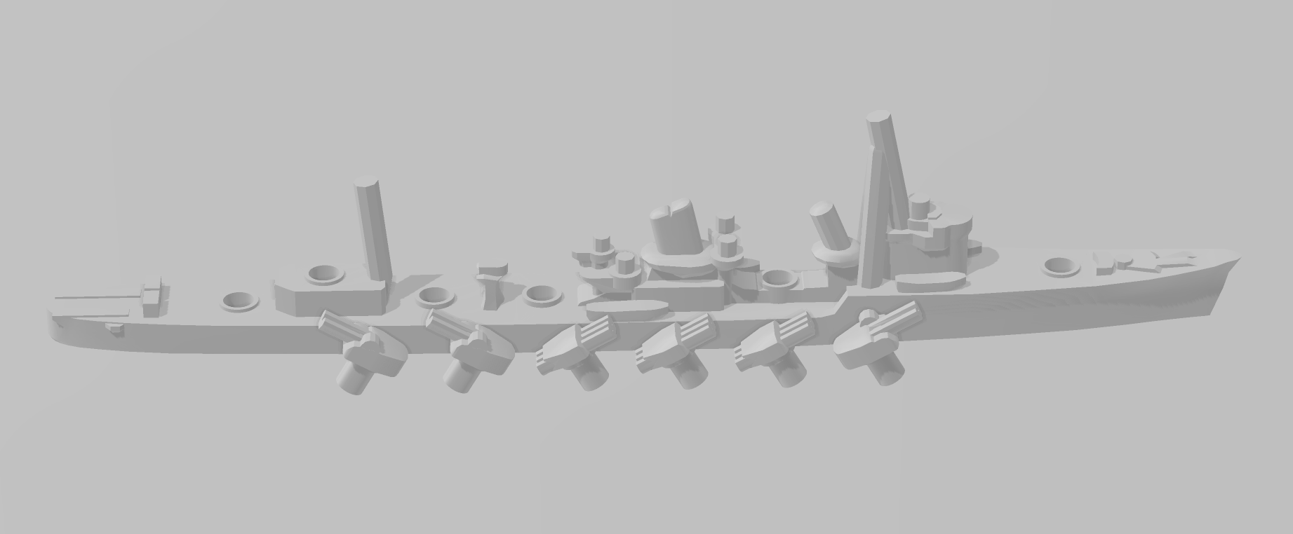 Akatsuki - IJN - Rotating Turret - Wargaming - Naval Miniature