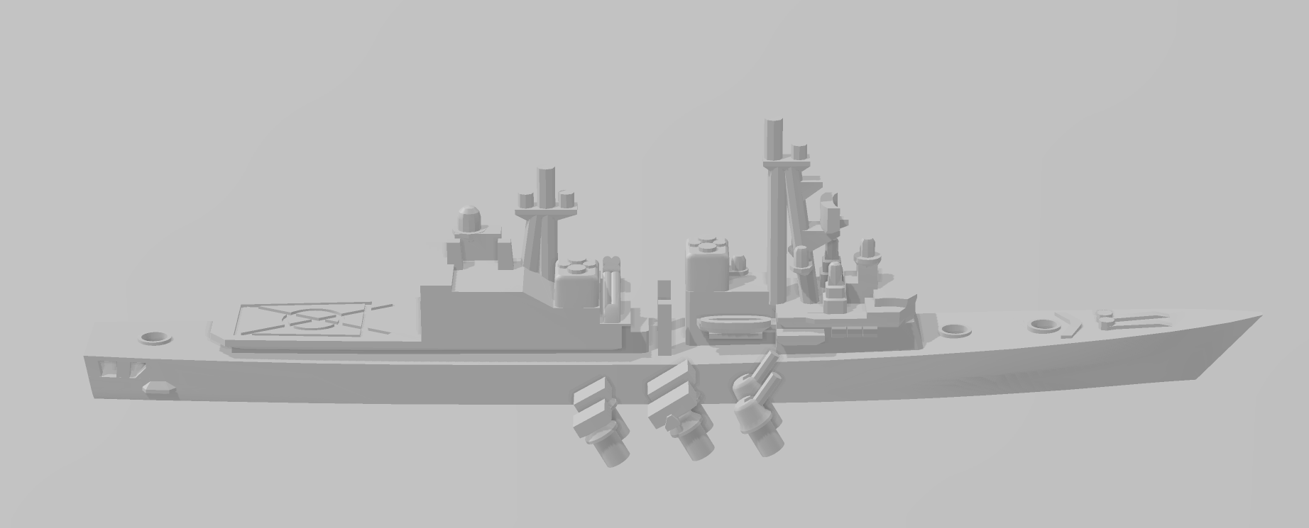 Asagiri - IJN - Rotating Turret - Wargaming - Naval Miniature