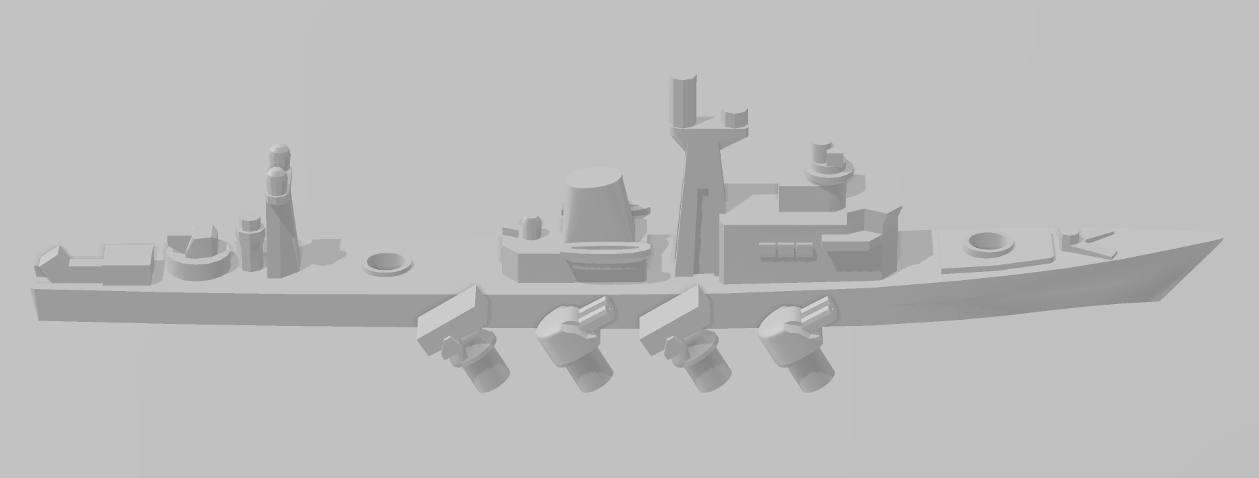 Chikugo - IJN - Rotating Turret - Wargaming - Naval Miniature