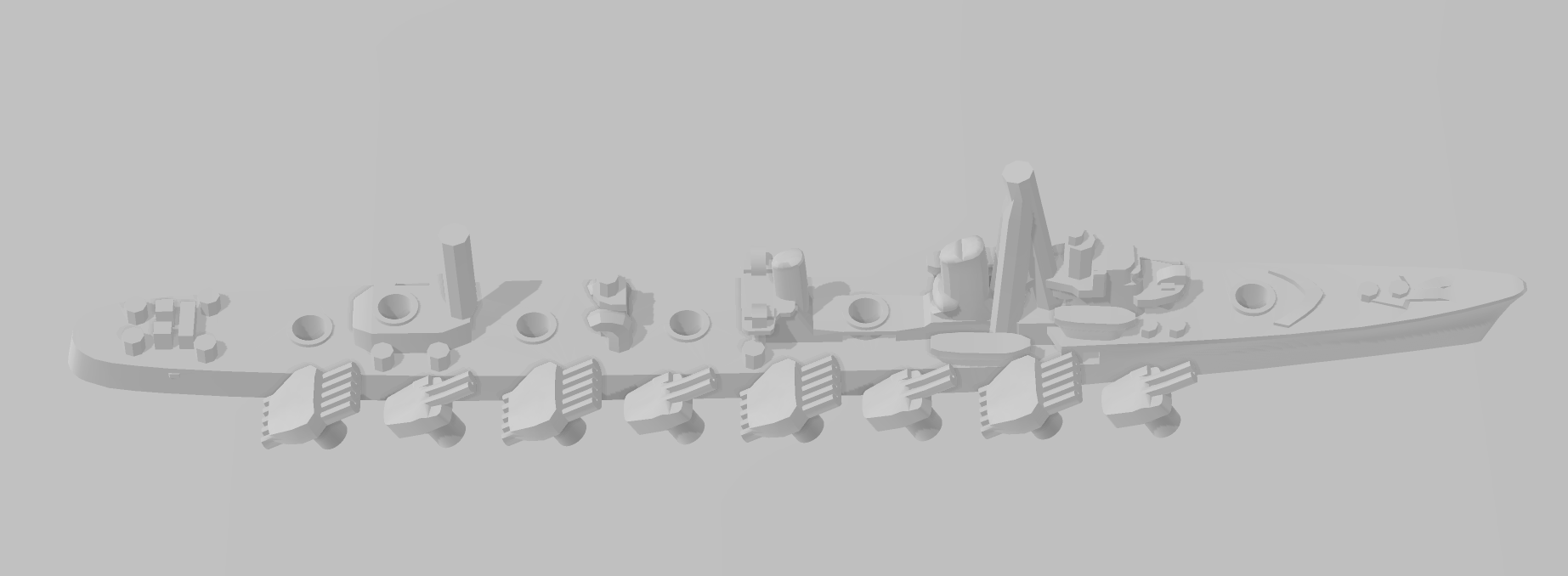 Shimakaze - IJN - Rotating Turret - Wargaming - Naval Miniature