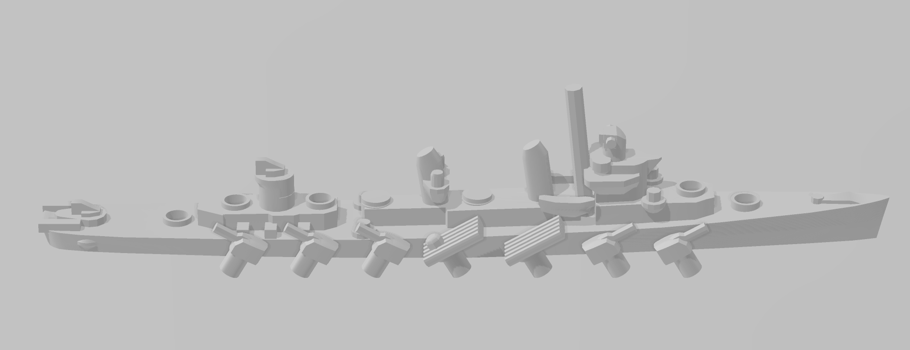 Fletcher - V1 - USN - Rotating Turret - Wargaming - Naval Miniature