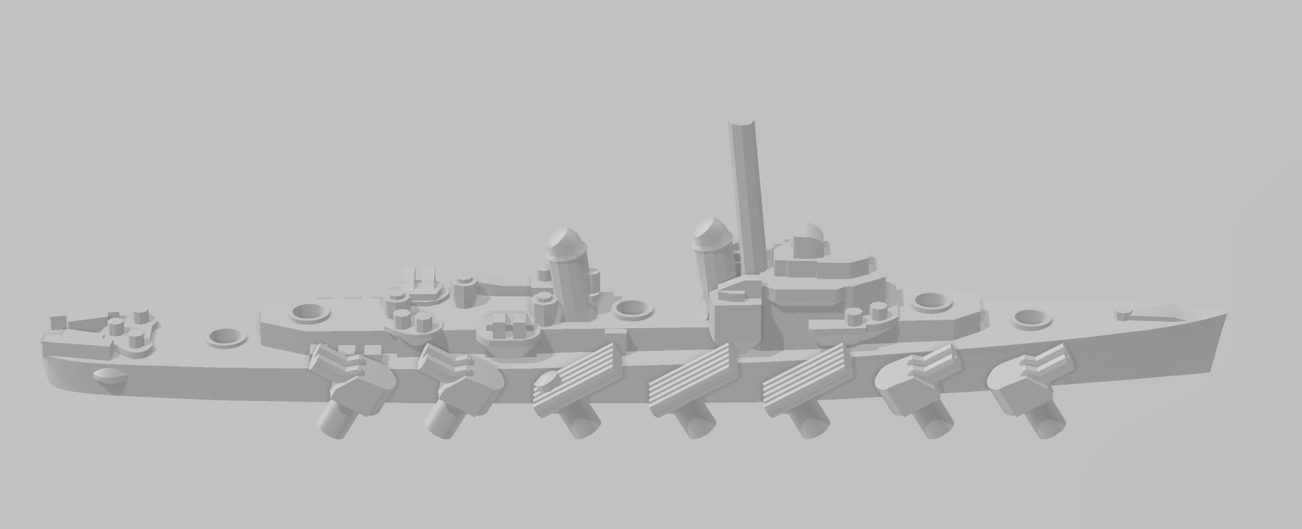 Sumner - Gearing - USN - Rotating Turret - Wargaming - Naval Miniature