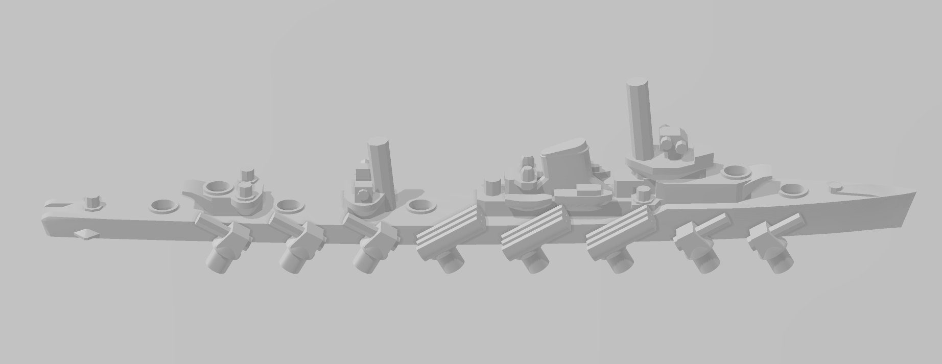 Gnevny - Russian Navy - Rotating Turret - Wargaming - Naval Miniature