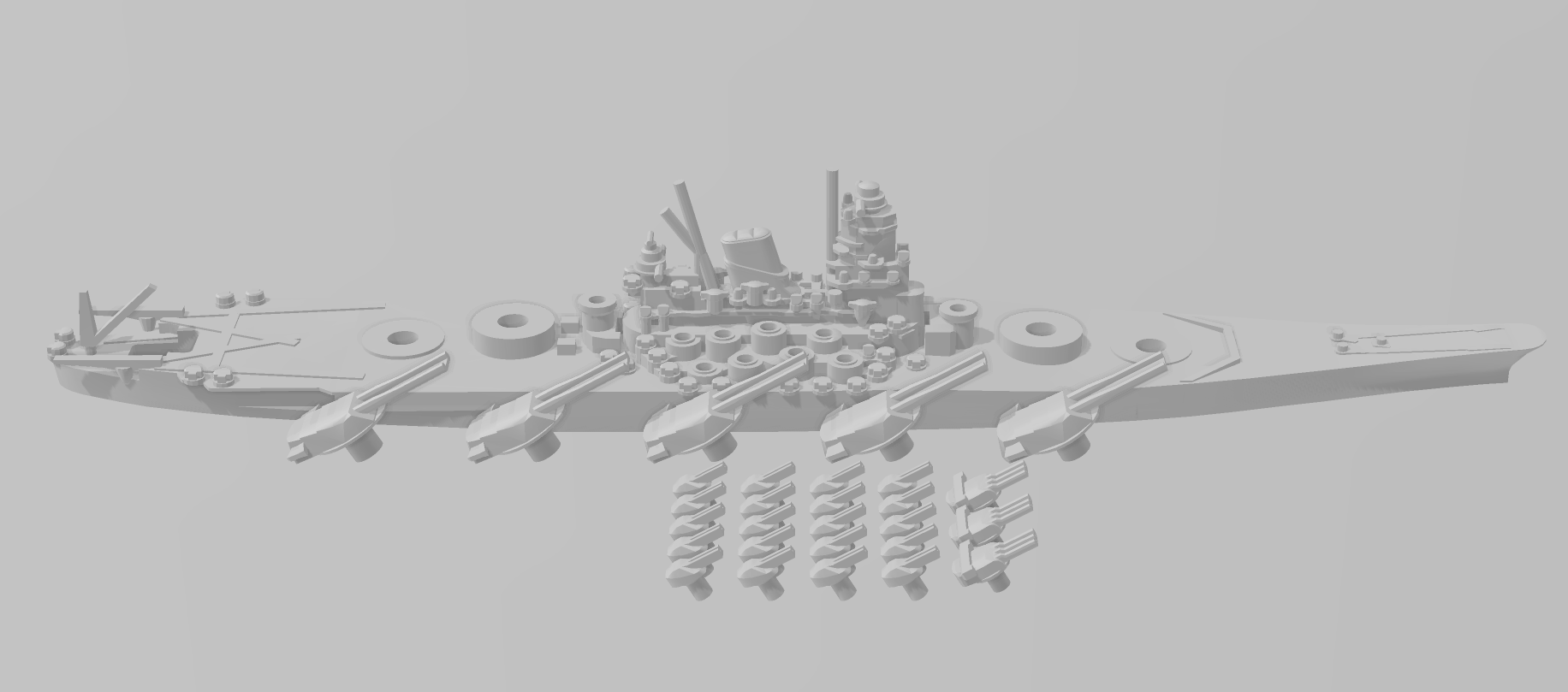 A-150 - V1 - IJN - Rotating Turret - Wargaming - Naval Miniature
