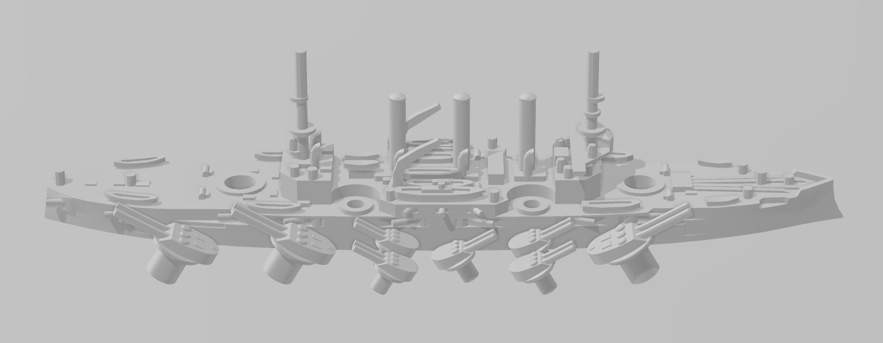 Connecticut - USN - Rotating Turret - Wargaming - Naval Miniature