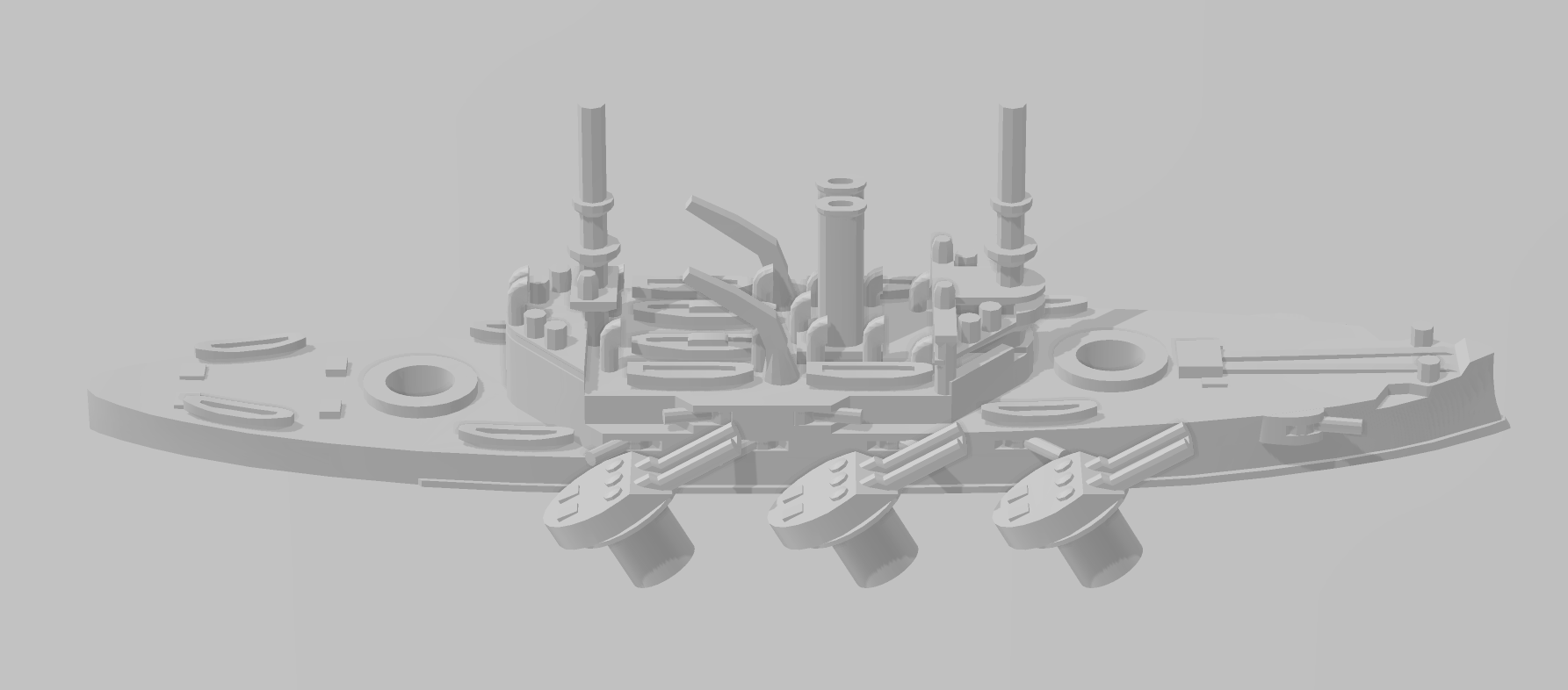 Illinois - USN - Rotating Turret - Wargaming - Naval Miniature