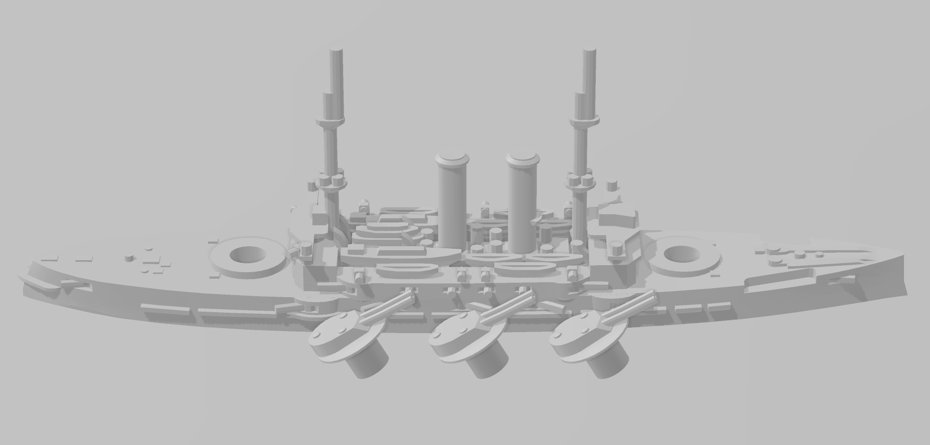 Mikasa - IJN - Rotating Turret - Wargaming - Naval Miniature