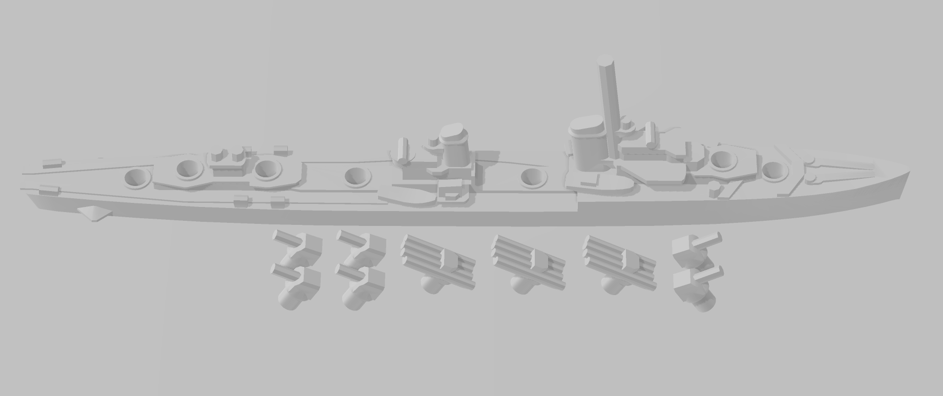 Type 1934 - German Navy - Rotating Turret - Wargaming - Naval Miniature