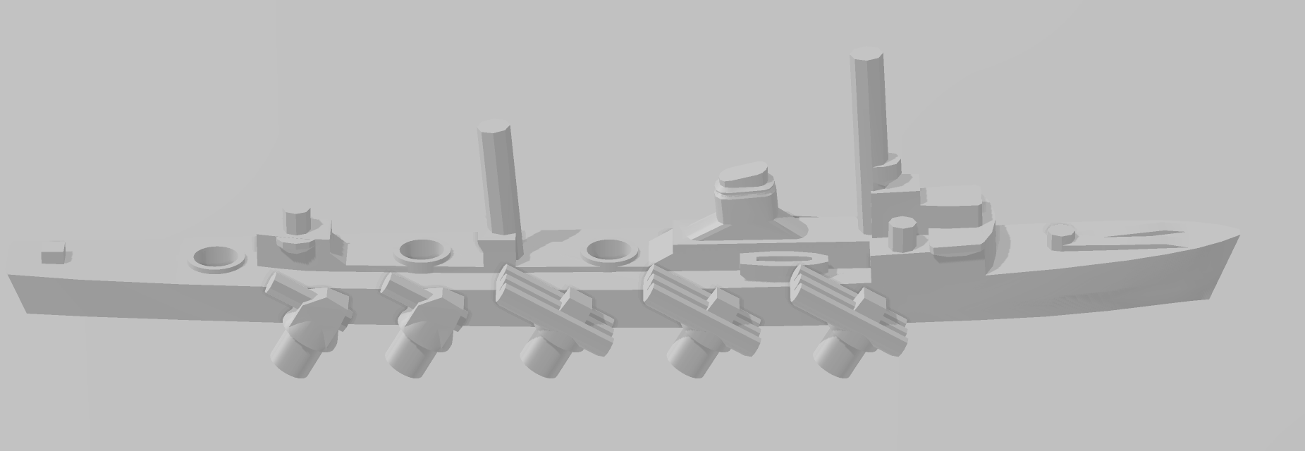 Type 1935 - German Navy - Rotating Turret - Wargaming - Naval Miniature