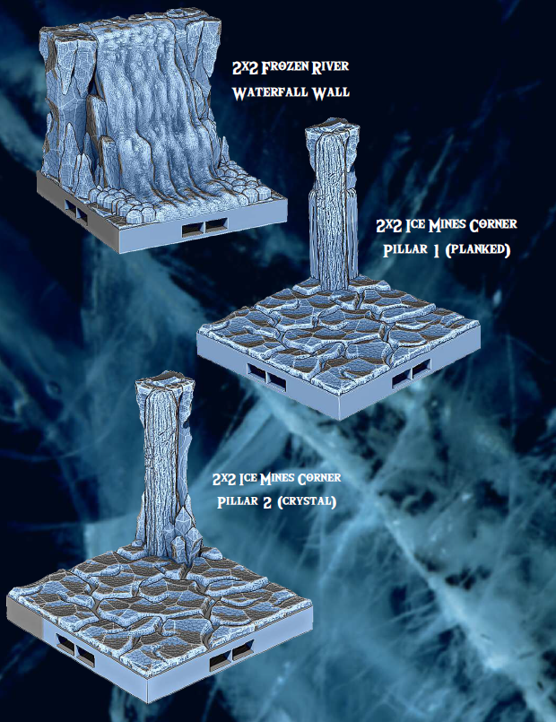Ice Cavern Mines Part 1 - Pathfinder - Dungeons & Dragons - RPG - Tabletop-Terrain - 28 mm / 1"- Aether Studios