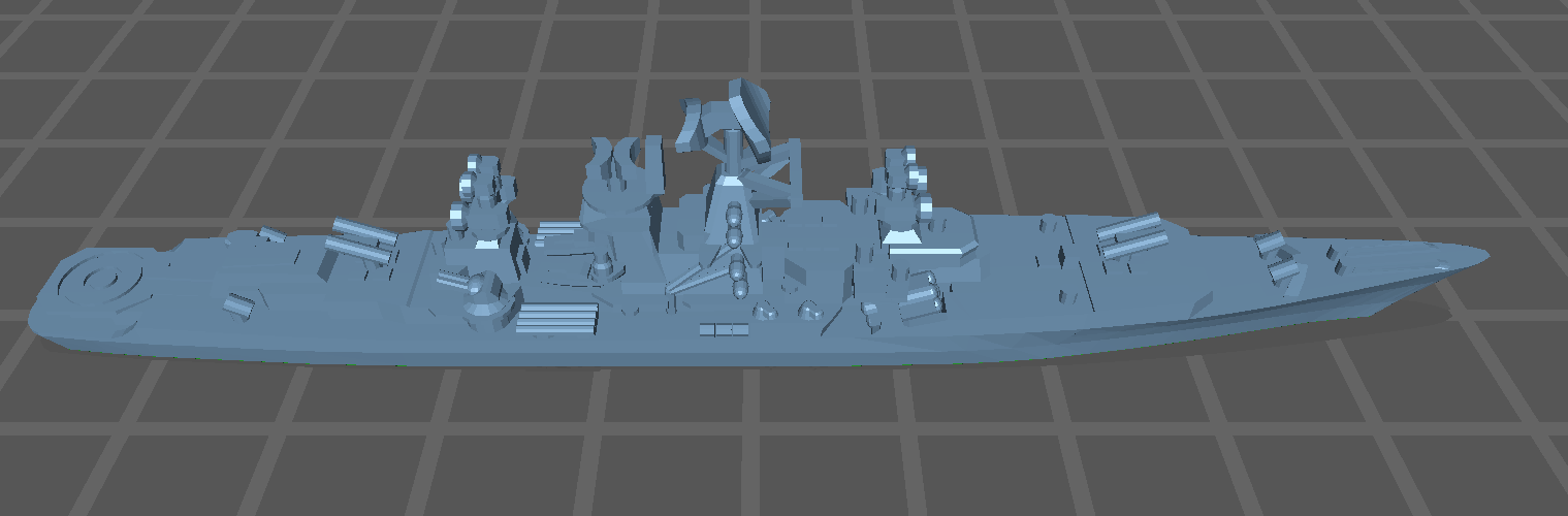 Kresta II - Soviet Navy - Wargaming - Axis and Allies - Naval Miniature - Tabletop Games - Warships