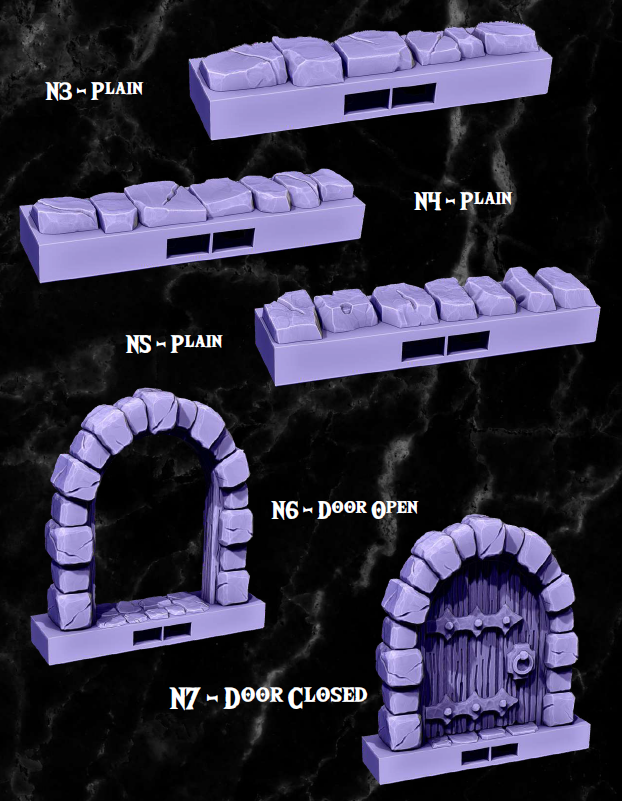 Clip on Nano Dungeon Part 2 - Pathfinder - Dungeons & Dragons - RPG - Tabletop-Terrain - 28 mm / 1"- Aether Studios