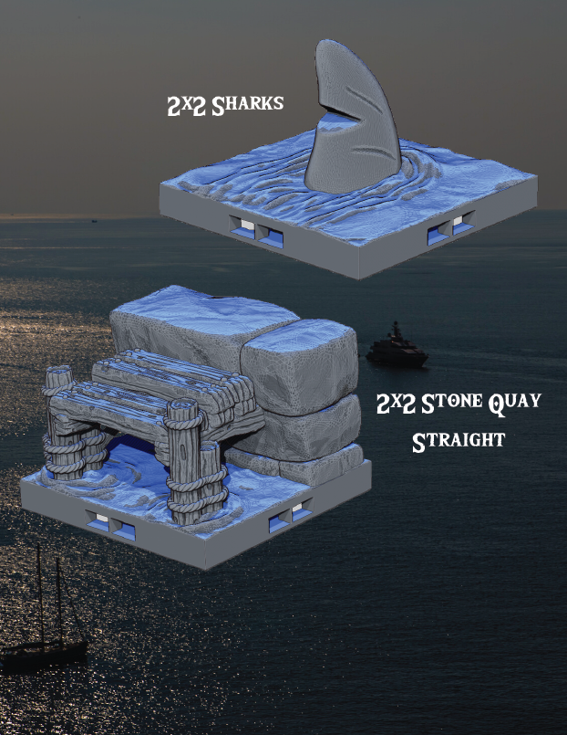 Dockyards Karlaaga Port - Pathfinder - Dungeons & Dragons - RPG - Tabletop-Terrain - 28 mm / 1"- Aether Studios