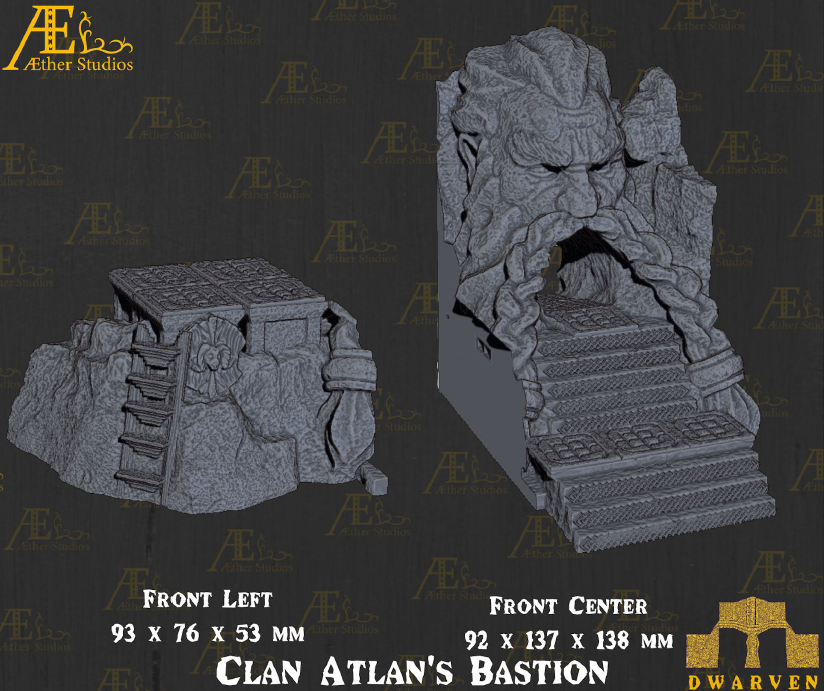 Clan Atlans Bastion- Pathfinder - Dungeons & Dragons - RPG - Tabletop-Terrain - 28 mm / 1"- Aether Studios
