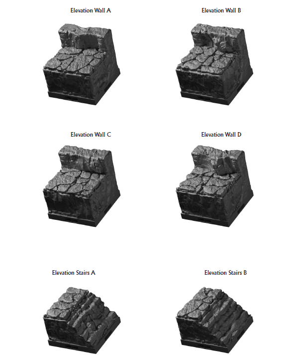 Cave Elevations Part 1 - 28 mm / 1" - DragonLock - DND - Pathfinder - RPG - Terrain - Dungeon & Dragons - Fat Dragon Games