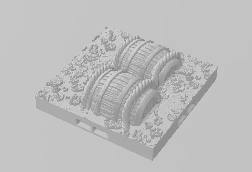 Barrel Bridges - Pathfinder - Dungeons & Dragons - RPG - Tabletop-Terrain - 28 mm / 1"- Aether Studios