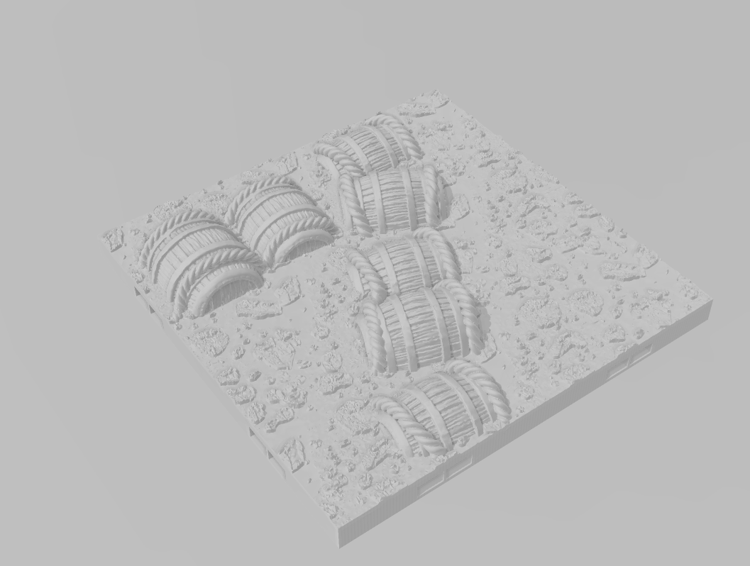 Barrel Bridges - Pathfinder - Dungeons & Dragons - RPG - Tabletop-Terrain - 28 mm / 1"- Aether Studios